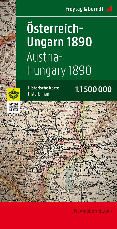 &Ouml;sterreich-Ungarn 1890, 1:1,5 Mio., Historische Karte
