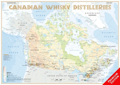 Whisky Distilleries Canada - Poster 60x42cm Premium Edition - R&uuml;diger J&ouml;rg Hirst