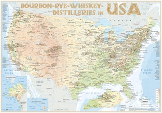 Whiskey Distilleries USA - Poster 100x70cm Standard Edition