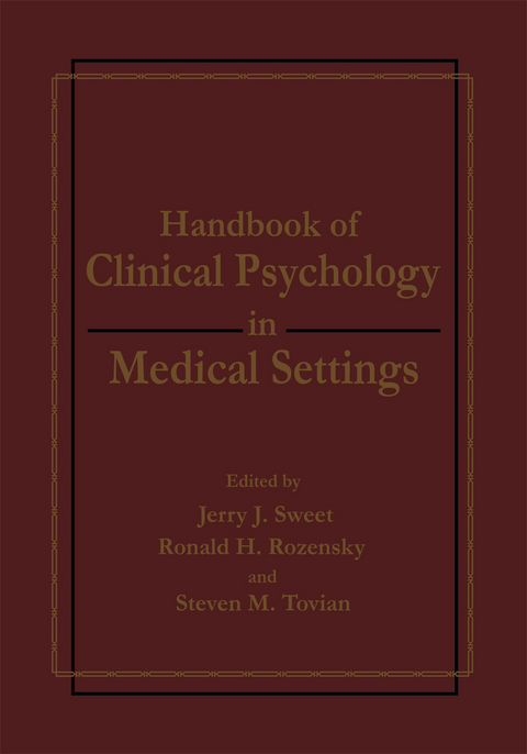 Handbook of Clinical Psychology in Medical Settings - 