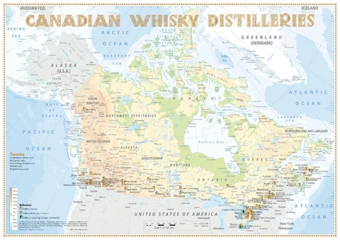 Whisky Distilleries Canada - Poster 60x42cm Standard Edition - R&uuml;diger J&ouml;rg Hirst
