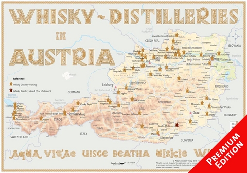 Whisky Distilleries Austria - Poster 60x42cm Premium Edition - R&uuml;diger J&ouml;rg Hirst