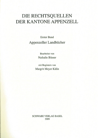 Appenzeller Landbücher