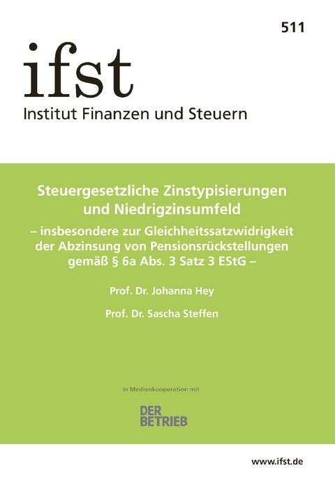 ifst-Schrift 511 - Johanna Hey, Sascha Steffen