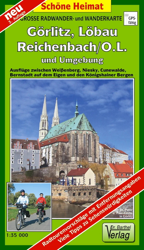 Gro&szlig;e Radwander- und Wanderkarte G&ouml;rlitz, L&ouml;bau, Reichenbach/O.L. und Umgebung
