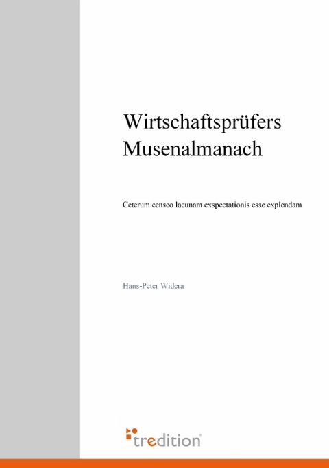 Wirtschaftspr&uuml;fers Musenalmanach - Hans-Peter Widera