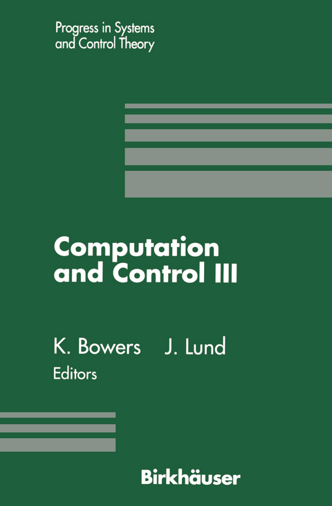Computation and Control III - Kenneth L. Bowers, John Lund