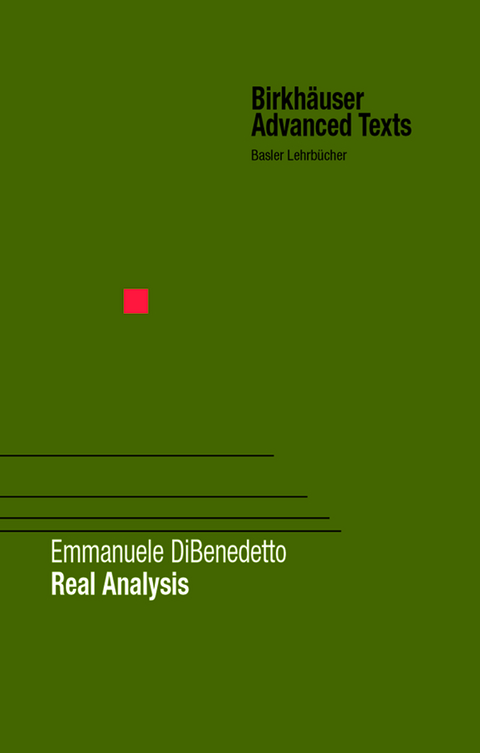 Real Analysis - Emmanuele DiBenedetto