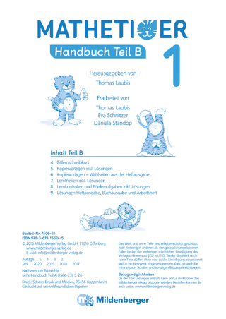 Mathetiger 1 – Handbuch, Teil B • Neubearbeitung
