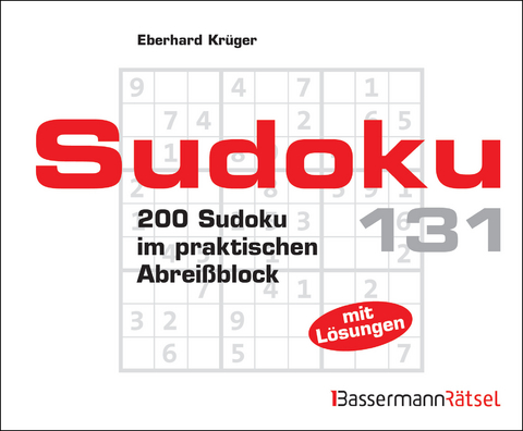 Sudoku Block 131 (5 Exemplare &agrave; 2,99 &euro;) - Eberhard Kr&uuml;ger