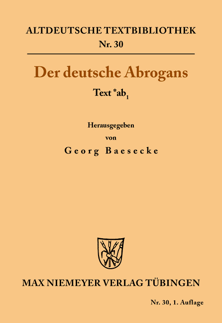 Der deutsche Abrogans - 