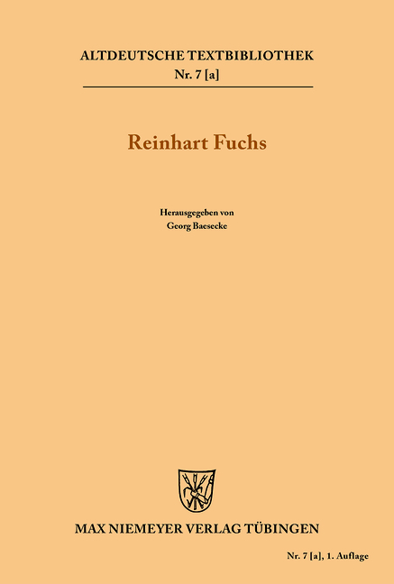 Heinrichs des Glichezares Reinhart Fuchs - 