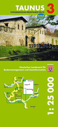 Topographische Sonderkarten Hessen (amtlich) - 1:25000 (TF 25). Sonderblattschnitte... / Blatt 3 Taunus