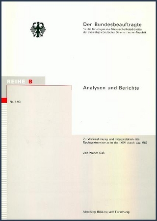 Zur Wahrnehmung und Interpretation des Rechtsextremismus in der DDR durch das MfS