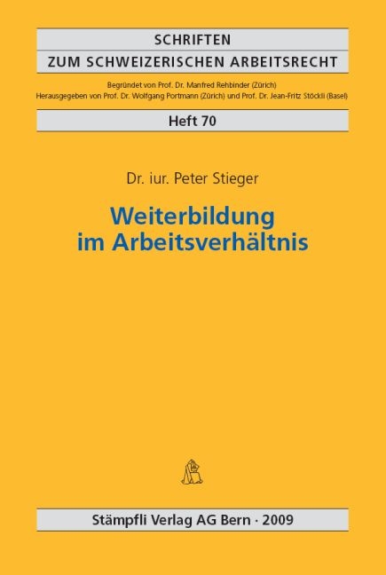 Weiterbildung im Arbeitsverh&auml;ltnis - Peter Stieger