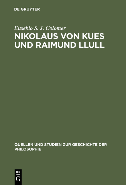 Nikolaus von Kues und Raimund Llull - Eusebio Colomer