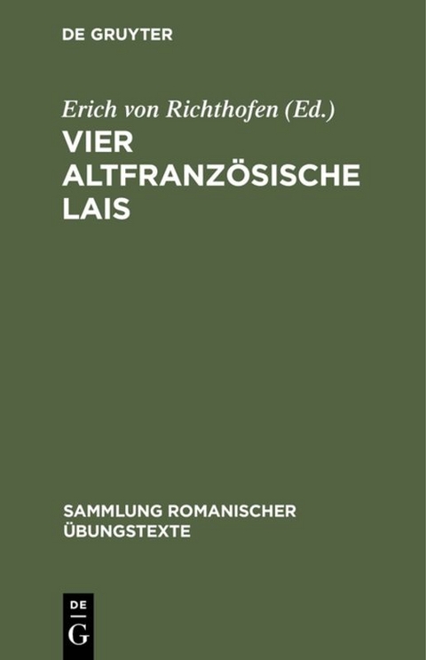 Vier altfranz&ouml;sische Lais - 