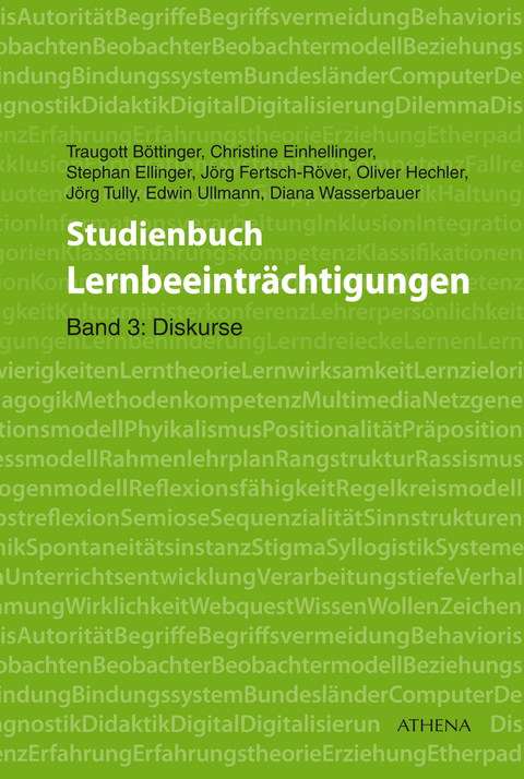 Studienbuch Lernbeeintr&auml;chtigungen - Traugott B&ouml;ttinger, Christine Einhellinger, Stephan Ellinger, J&ouml;rg Fertsch-R&ouml;ver, Oliver Hechler, J&ouml;rg Tully, Edwin Ullmann, Diana Wasserbauer