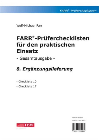 FARR Prüferchecklisten für den praktischen Einsatz - Gesamtausgabe