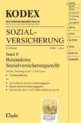 KODEX Sozialversicherung 2016/17 Band II - Nora Melzer-Azodanloo