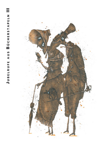 Jubelrufe aus Bücherstapeln 3