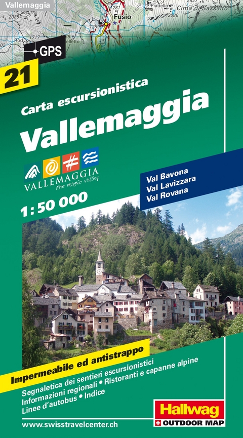 Vallemaggia Wanderkarte Nr. 21, 1:50 000