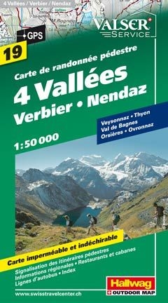 4 Vallée/ Verbier/ Nendaz Wanderkarte