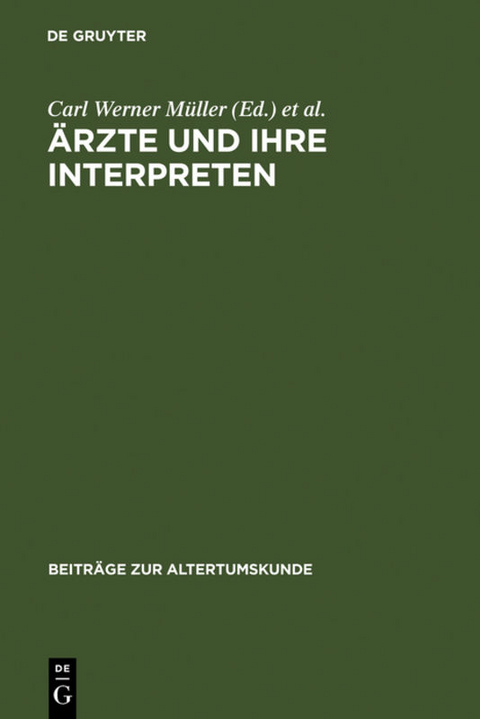 &Auml;rzte und ihre Interpreten - 