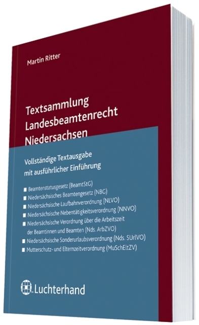 Textsammlung Landesbeamtenrecht Niedersachsen - Martin Ritter