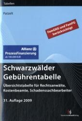 Schwarzw&auml;lder Geb&uuml;hrentabelle - Georg Patzelt