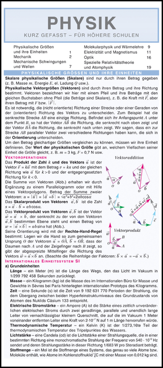 Leporello: Physik kurz gefasst – Alle wichtigen Themen im Überblick