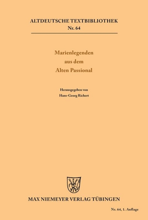 Marienlegenden aus dem Alten Passional - 