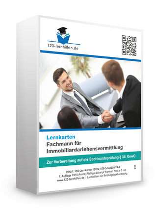 Lernkarten Fachmann für Immobilardarlehensvermittlung (34i GewO)