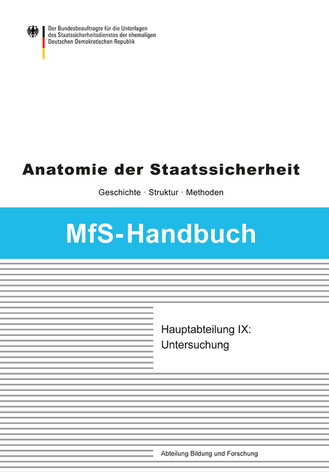 Hauptabteilung IX - Roger Engelmann, Frank Joestel