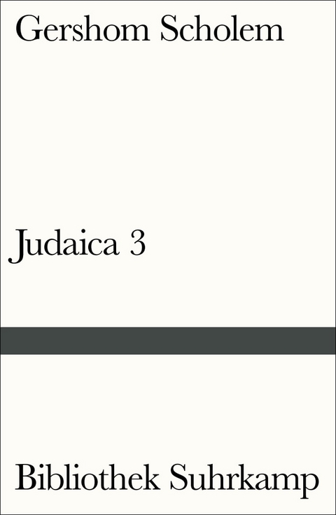 Judaica III - Gershom Scholem