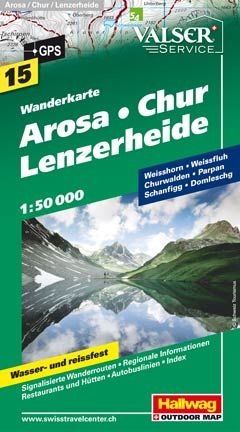 Arosa, Chur, Lenzerheide Wanderkarte