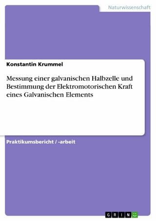 Messung einer galvanischen Halbzelle und Bestimmung der Elektromotorischen Kraft eines Galvanischen Elements