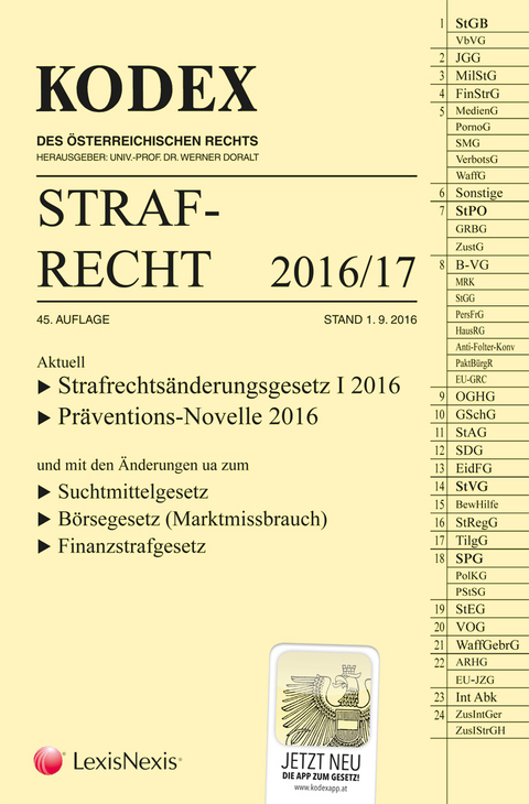 KODEX Strafrecht 2016/17 - 