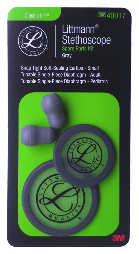 Ersatzteilset f&uuml;r Stethoskop Littmann Classic III grau