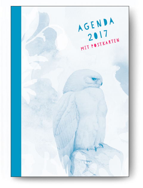Agenda mit Postkarten 2017 BLAU - 