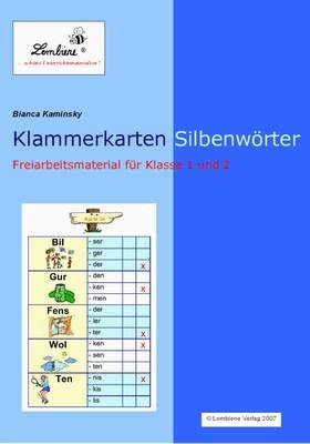 Klammerkarten Silbenwörter
