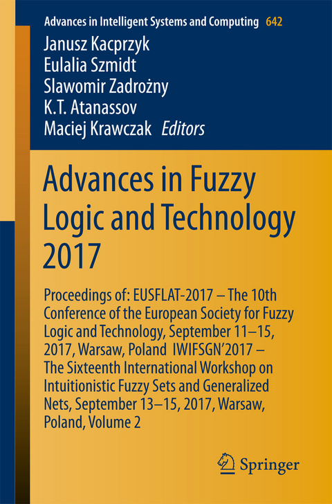 Advances in Fuzzy Logic and Technology 2017 - 