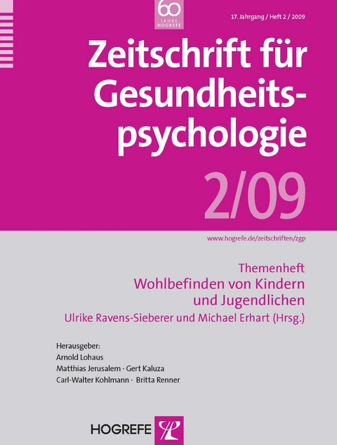 Zeitschrift f&uuml;r Gesundheitspsychologie - 