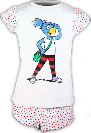Globine Shorty Pyjama gepunktet rot 134/140