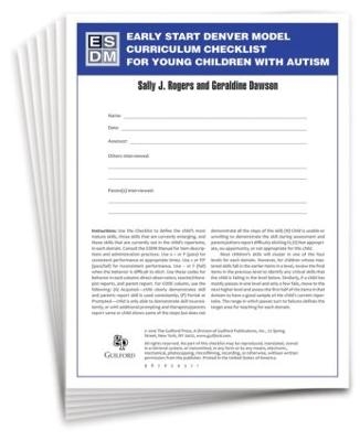 Early Start Denver Model Curriculum Checklist for Young Children with Autism, First Edition, Set of 15 Checklists, Each a 16-Page Two-Color Booklet - Sally J. Rogers, Geraldine Dawson