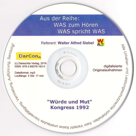 Würde und Mut - Zur Anthropologie der Sprache - Walter Alfred Siebel