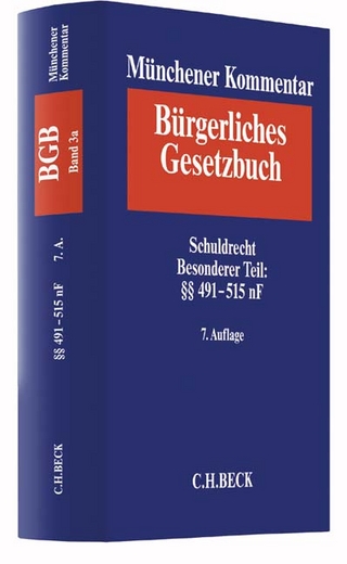 Münchener Kommentar zum Bürgerlichen Gesetzbuch  Bd. 3a Schuldrecht - Besonderer Teil