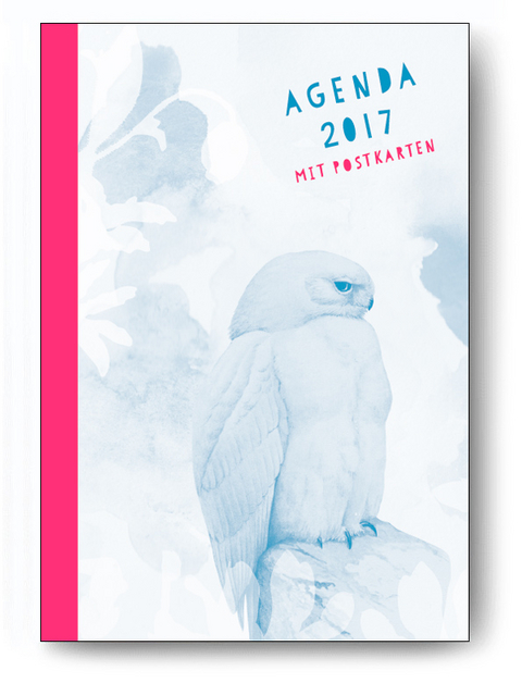 Agenda mit Postkarten 2017  PINK - 