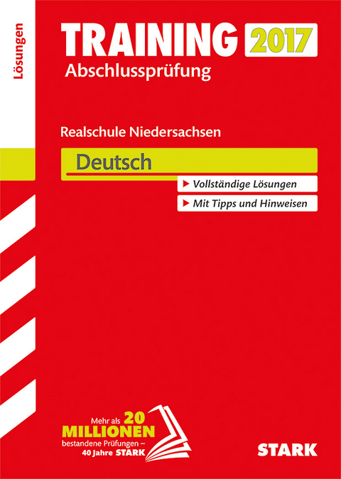 Training Abschlusspr&uuml;fung Realschule Niedersachsen - Deutsch L&ouml;sungsheft