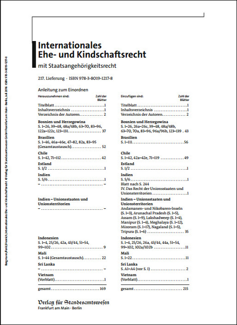 Internationales Ehe- und Kindschaftsrecht mit Staatsangeh&ouml;rigkeitsrecht - Alexander Bergmann, Murad Ferid, Dieter Henrich